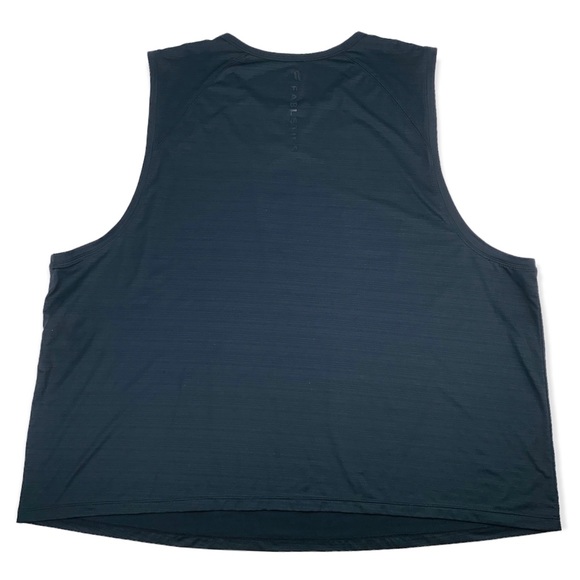 Fabletics Muscle Tank Vertical Logo Back Neck Lightweight Black - Picture 5 of 11